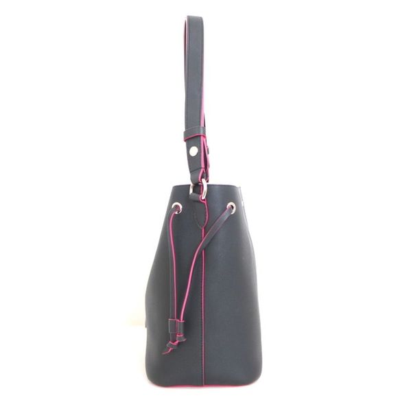 Louis Vuitton Lock Me Bucket Grain Calf Noir Black Pink Shoulder Bag - Picture 4 of 8